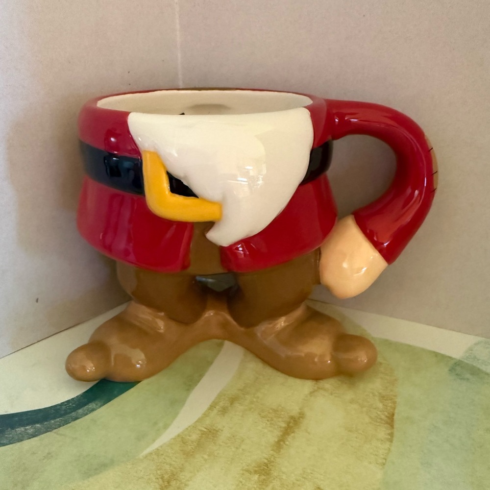 Disney Grumpy Legs Ceramic Coffee Mug - Red, White, Brown